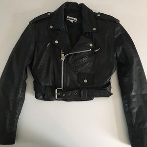 Vintage Cropped Leather Jacket